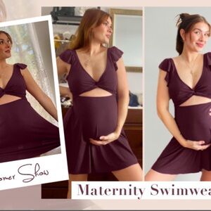 Maternity Swimwear Burgundy Size L
